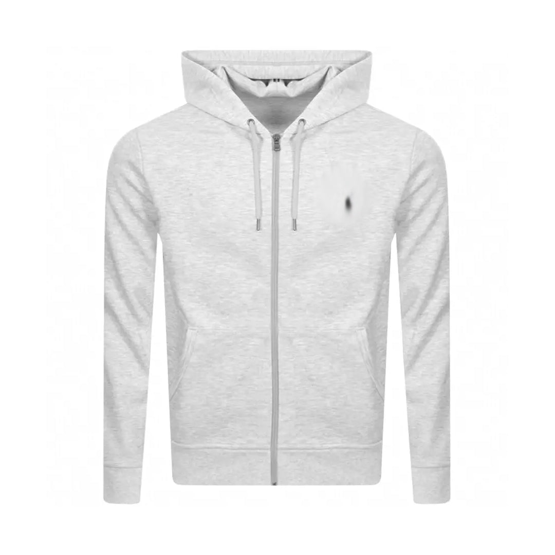 Mens Grey Polo Hoodie