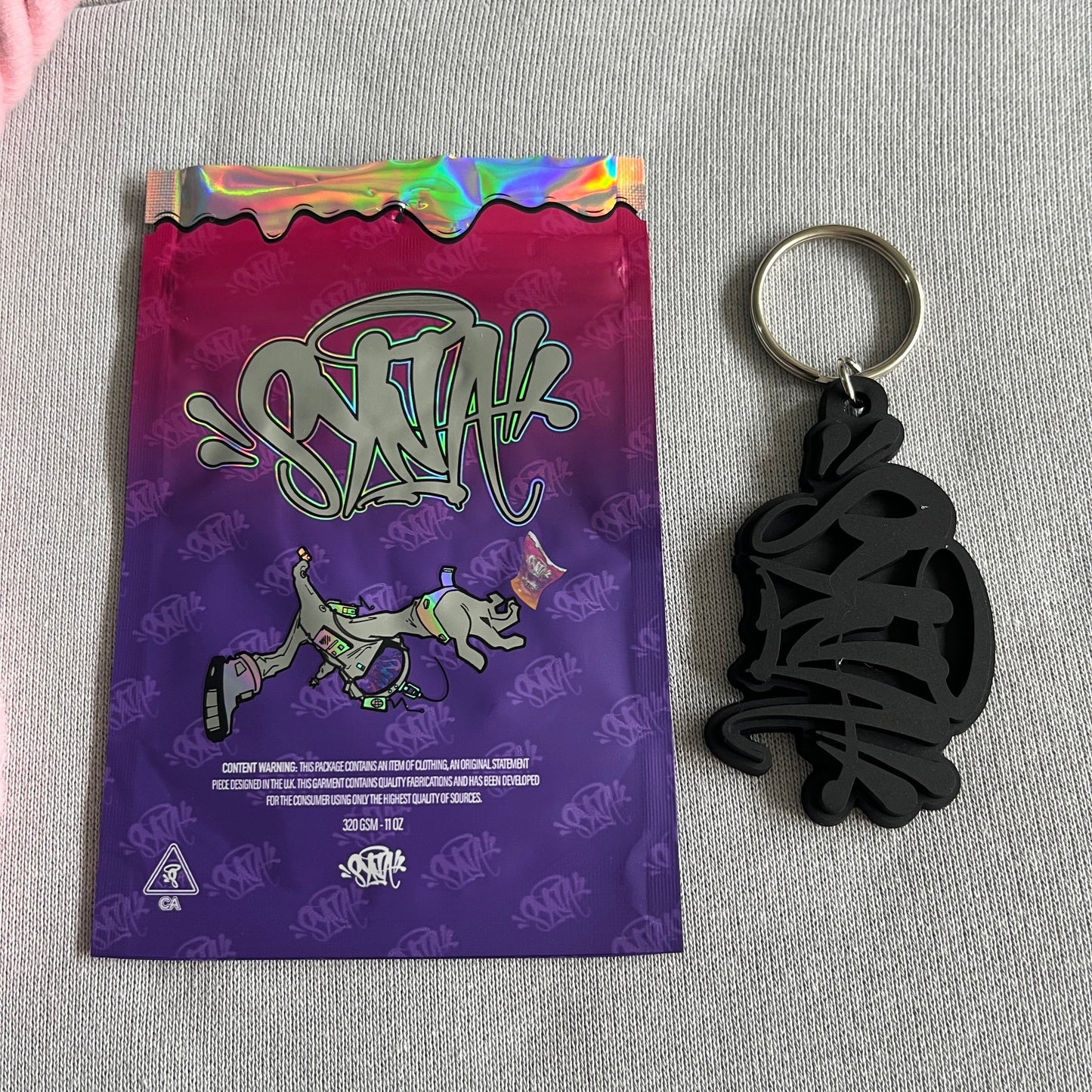 Mens Grey/Pink Shorts Set "Syna Wrld"