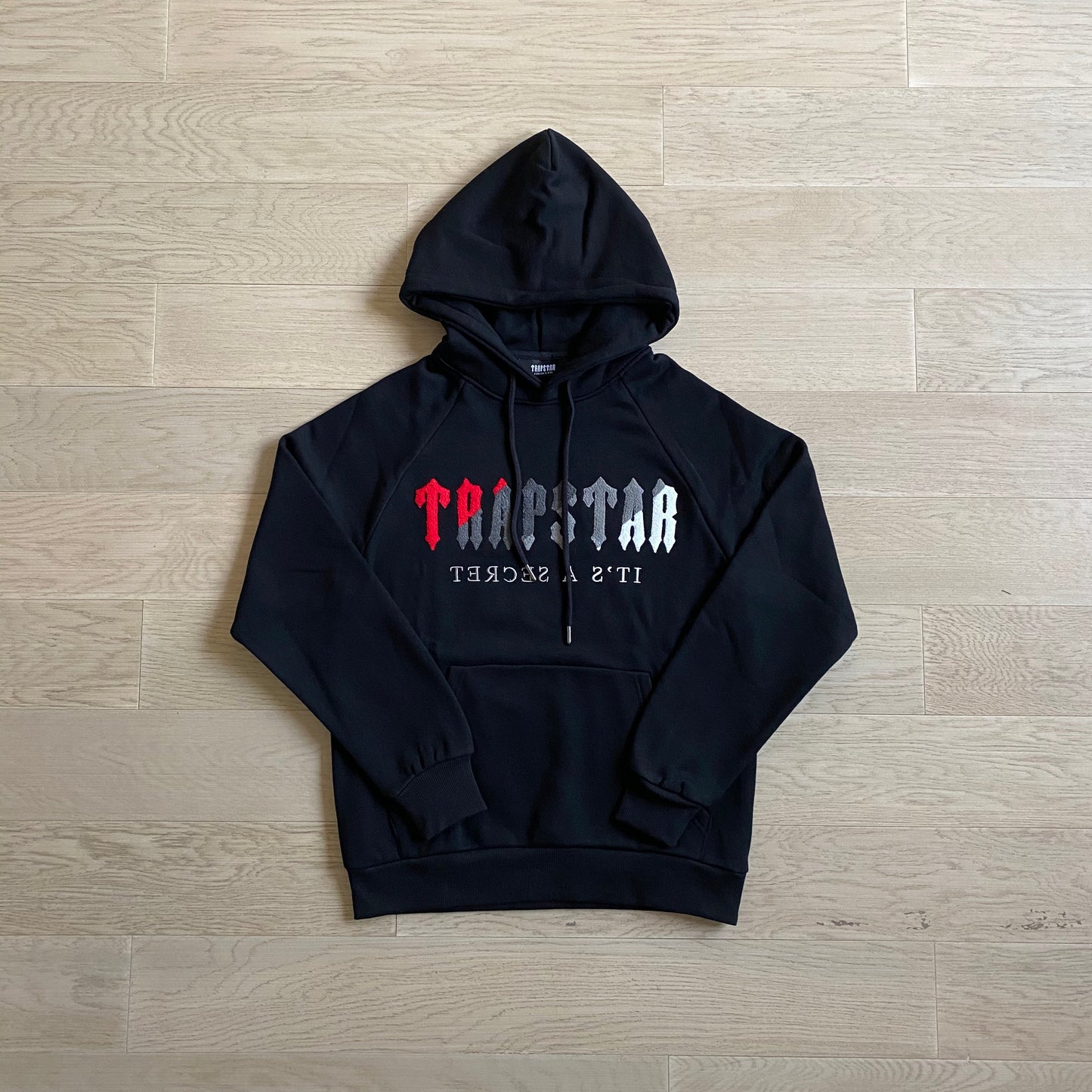 Mens Black/Red Chenille Decoded Hooded Tracksuit "TStar"