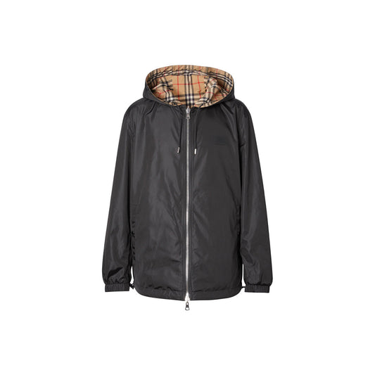 Mens Black Reversible Windbreaker Jacket "BURB"