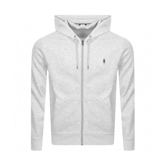 Mens Grey Polo Hoodie