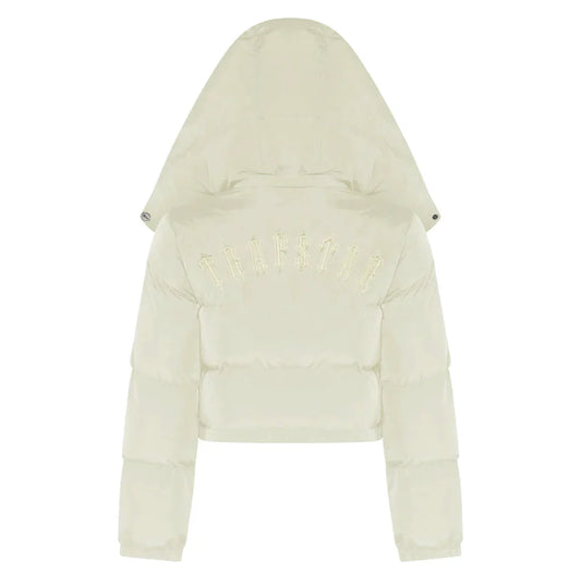 Womens Cream Puffer Jacket "TStar"