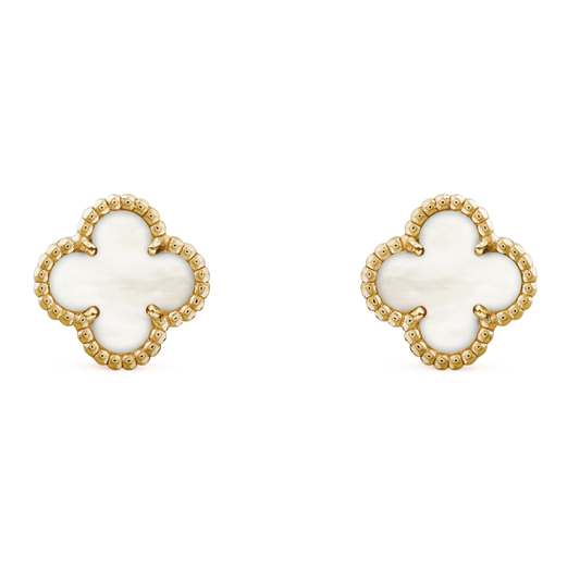 VCA White Earrings